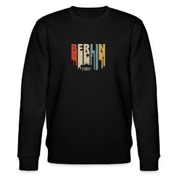 Berlin Berlin attractions Souvenir - Stanley/Stella CHANGER Unisex Organic Sweatshirt - black - Front - Nik (191cm) & Marisol (170cm)