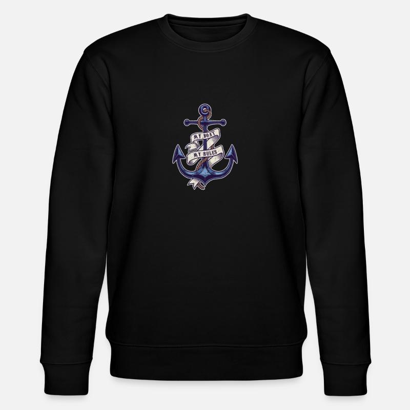 Ancre de bateau - Sweat bio CHANGER Stanley/Stella Unisexe - noir
