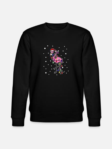 Flamant rose noël - Sweat bio CHANGER Stanley/Stella Unisexe - noir