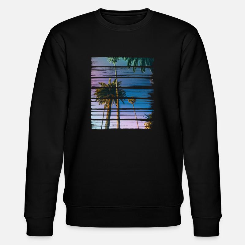 Palmen - Stanley/Stella Unisex Bio-Sweatshirt CHANGER  - Schwarz