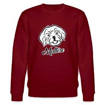Maltese - Stanley/Stella CHANGER Unisex Organic Sweatshirt - burgundy - Front - Nik (191cm) & Marisol (170cm)