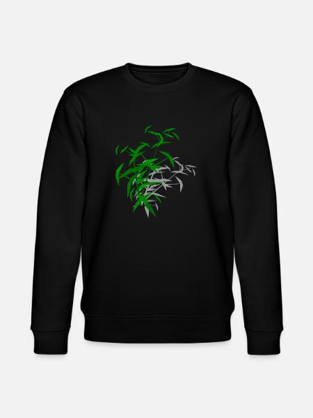 Bamboo with shadow - Stanley/Stella CHANGER Unisex Organic Sweatshirt - black