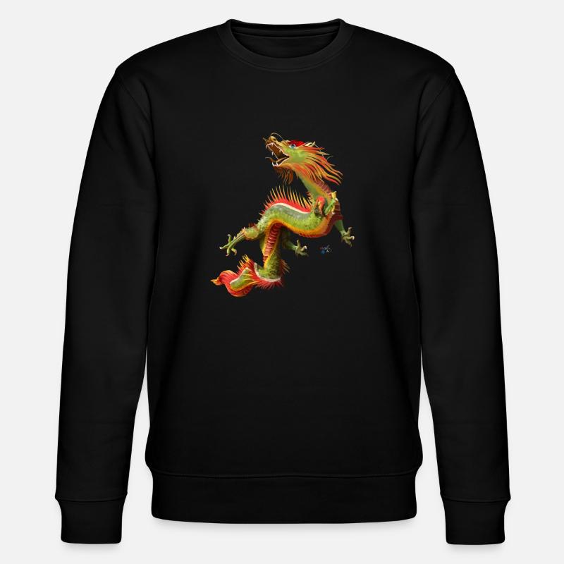 Chinesischer Drache - Stanley/Stella Unisex Bio-Sweatshirt CHANGER  - Schwarz