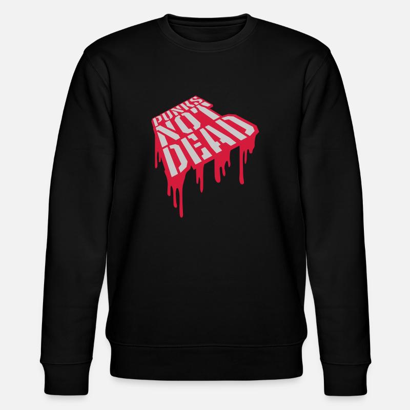 Zitat punks not dead - Stanley/Stella Unisex Bio-Sweatshirt CHANGER  - Schwarz