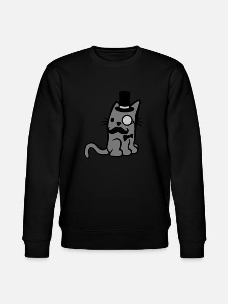 Monocle glasses Mr. Cat - Stanley/Stella CHANGER Unisex Organic Sweatshirt - black