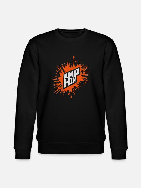 dump him quote logo - Stanley/Stella CHANGER Unisex Organic Sweatshirt - black