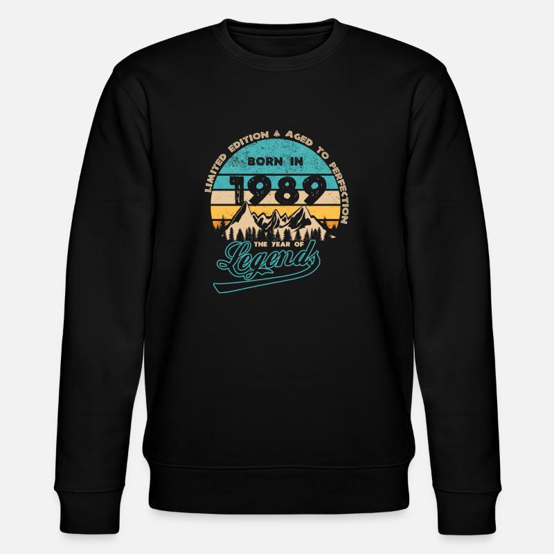 Legenden 1989 - Stanley/Stella Unisex Bio-Sweatshirt CHANGER  - Schwarz