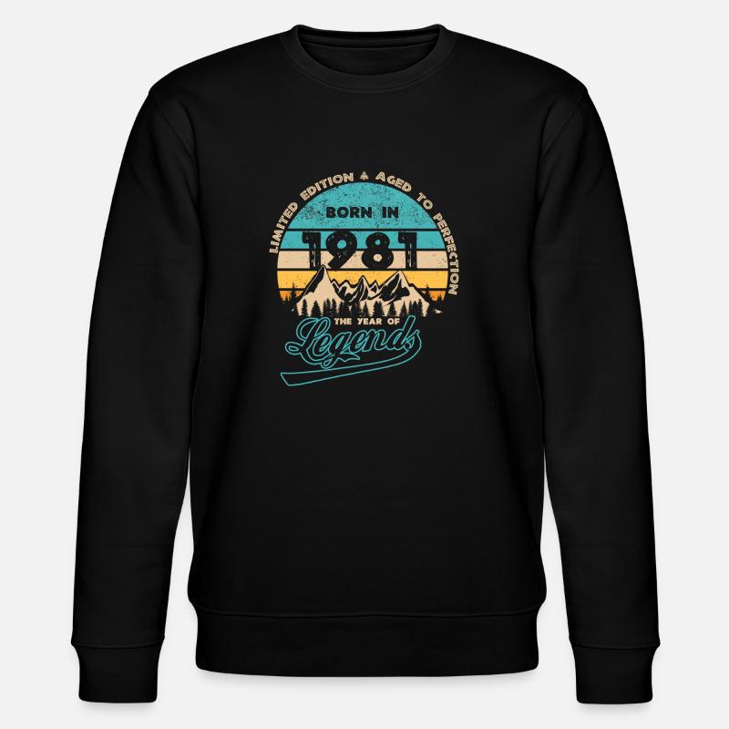 Legenden 1981 - Stanley/Stella Unisex Bio-Sweatshirt CHANGER  - Schwarz