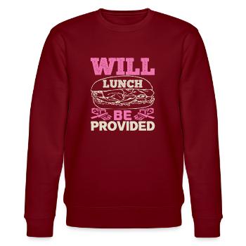 WIRD MITTAGESSEN ZUR VERFÜGUNG GESTELLT HUND - Stanley/Stella Unisex Bio-Sweatshirt CHANGER  - Burgunderrot - Vorne - Nik (191cm) & Marisol (170cm)