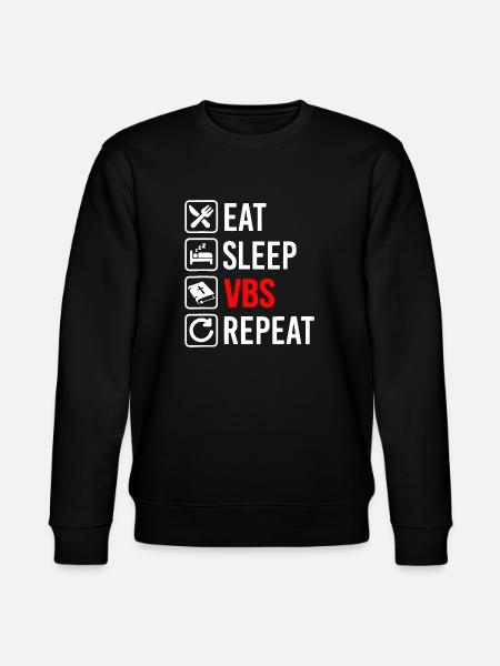 Eat Sleep Vbs Repeat - Stanley/Stella CHANGER Unisex Organic Sweatshirt - black
