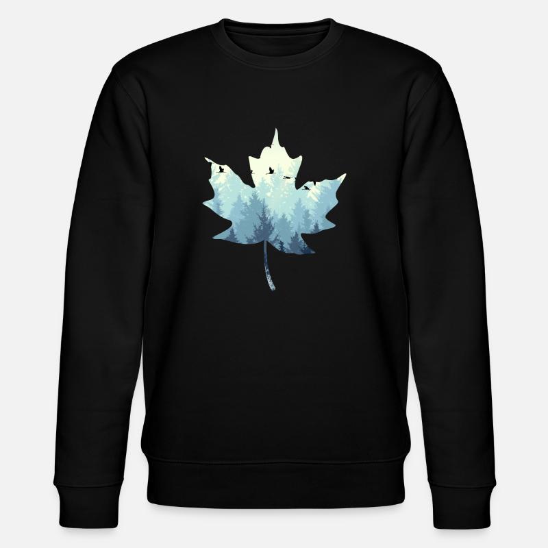 Paysage de feuilles - Sweat bio CHANGER Stanley/Stella Unisexe - noir
