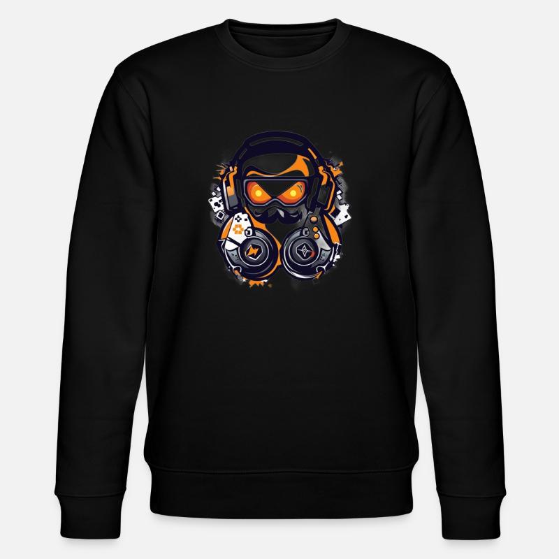 Roboskull T-shirt Design - Stanley/Stella Unisex Bio-Sweatshirt CHANGER  - Schwarz
