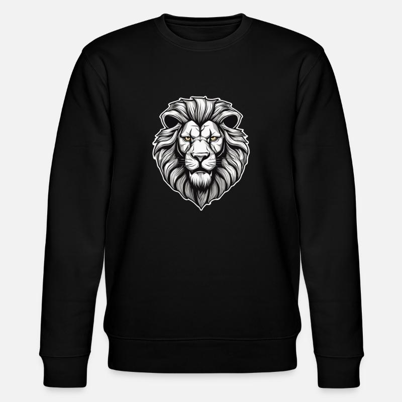 Löwenkopf - Stanley/Stella Unisex Bio-Sweatshirt CHANGER  - Schwarz