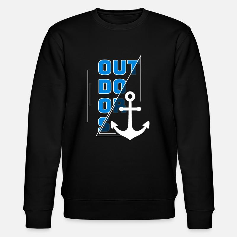 Draußen am Meer - Stanley/Stella Unisex Bio-Sweatshirt CHANGER  - Schwarz