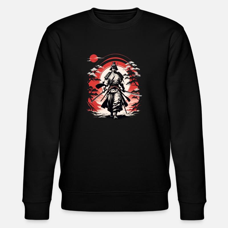 Samurai-Krieger - Japan - Dämon - Stanley/Stella Unisex Bio-Sweatshirt CHANGER  - Schwarz
