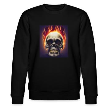 Skull fire - Sweat bio CHANGER Stanley/Stella Unisexe - noir - Devant - Nik (191cm) & Marisol (170cm)