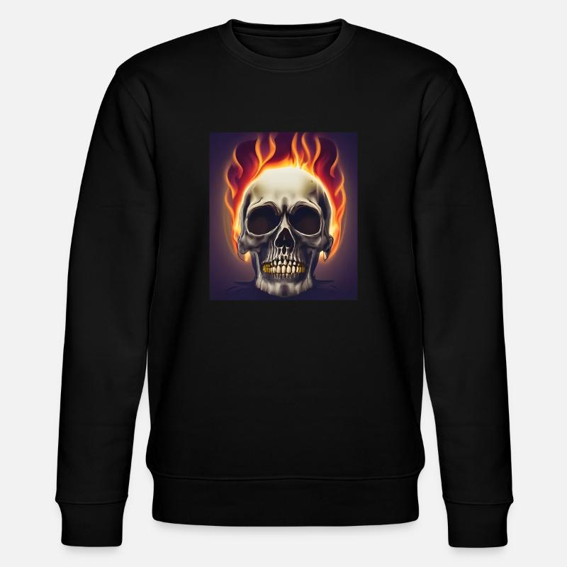 Skull fire - Sweat bio CHANGER Stanley/Stella Unisexe - noir