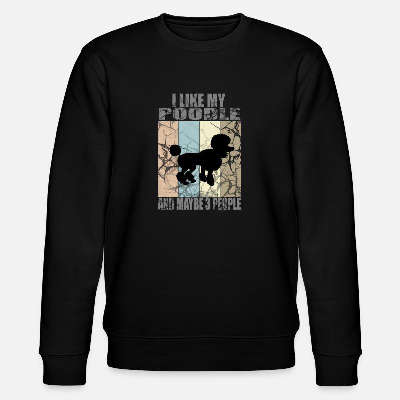 J’AIME MON CANICHE - Sweat bio CHANGER Stanley/Stella Unisexe - noir