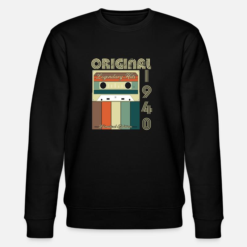 Legendäres Jubiläum 1940 - Stanley/Stella Unisex Bio-Sweatshirt CHANGER  - Schwarz