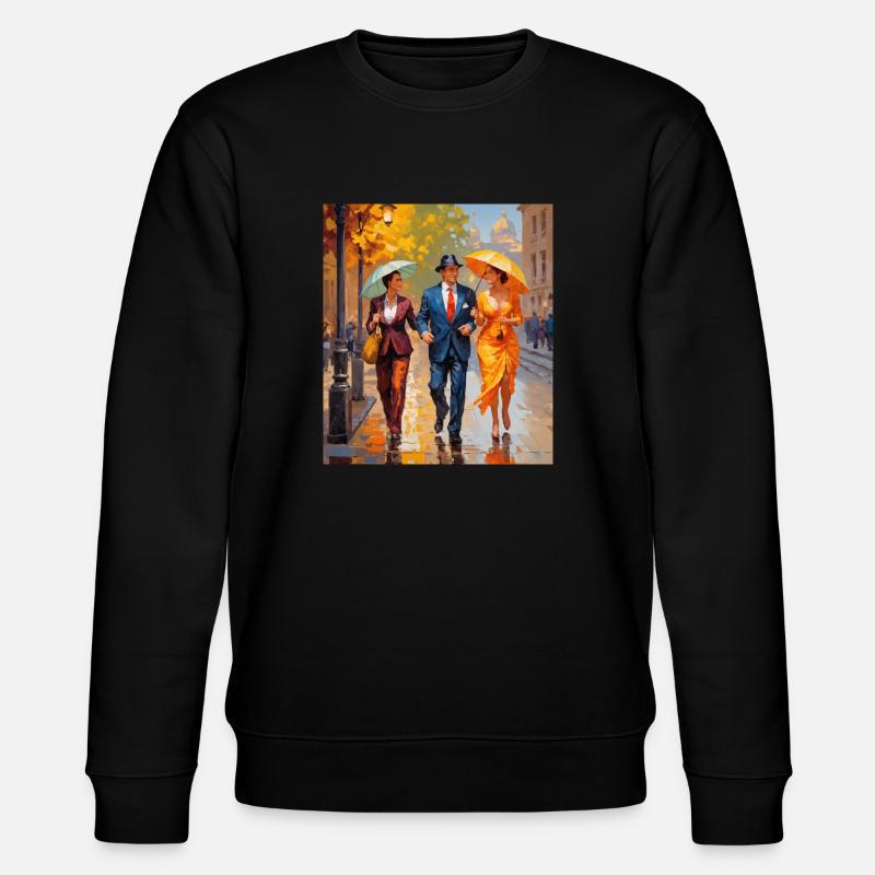 Une promenade sous la pluie - Sweat bio CHANGER Stanley/Stella Unisexe - noir
