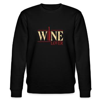 Wein - Stanley/Stella Unisex Bio-Sweatshirt CHANGER  - Schwarz - Vorne - Nik (191cm) & Marisol (170cm)