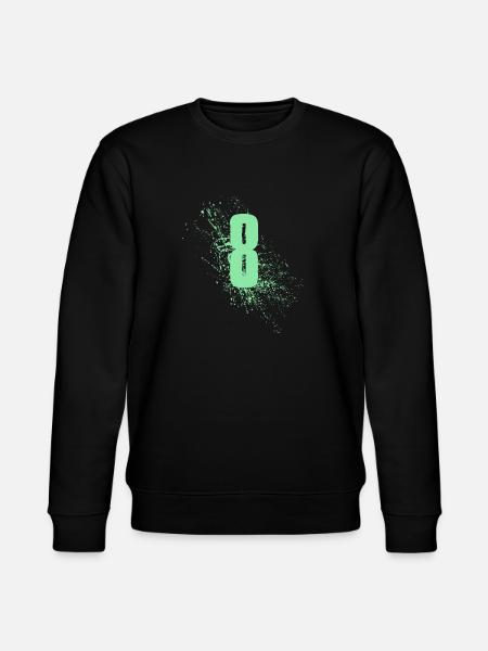 8 birthday - Stanley/Stella CHANGER Unisex Organic Sweatshirt - black