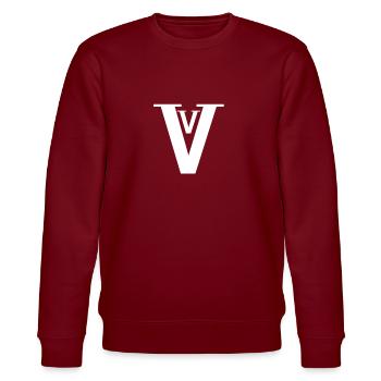 V - Stanley/Stella Unisex Bio-Sweatshirt CHANGER  - Burgunderrot - Vorne - Nik (191cm) & Marisol (170cm)