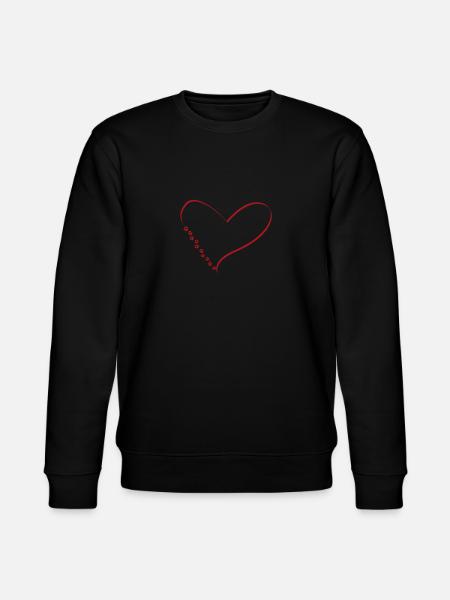 Dog heart with dog paws - Stanley/Stella CHANGER Unisex Organic Sweatshirt - black