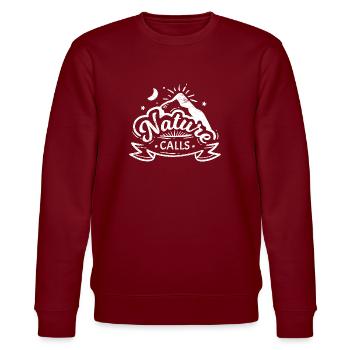 LA NATURE APPELLE FORÊT MONTAGNES PAYS CHEMISE MOTIF CADEAU - Sweat bio CHANGER Stanley/Stella Unisexe - bordeaux - Devant - Nik (191cm) & Marisol (170cm)