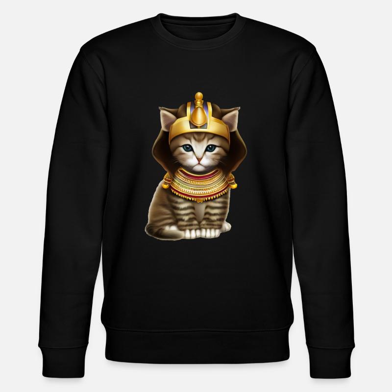 Egyptian Pharaoh Cat - Stanley/Stella CHANGER Unisex Organic Sweatshirt - black