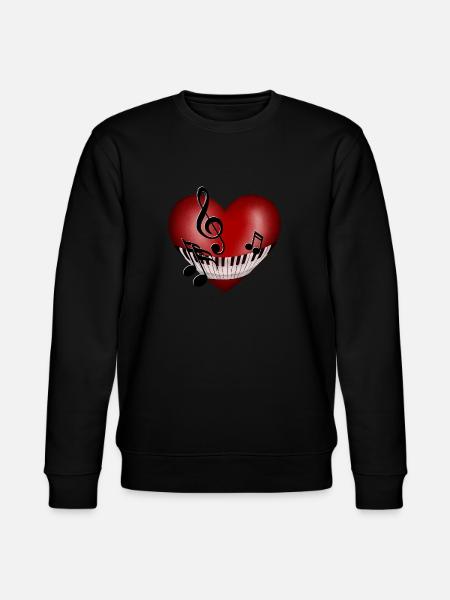 Herz Musik - Stanley/Stella Unisex Bio-Sweatshirt CHANGER  - Schwarz