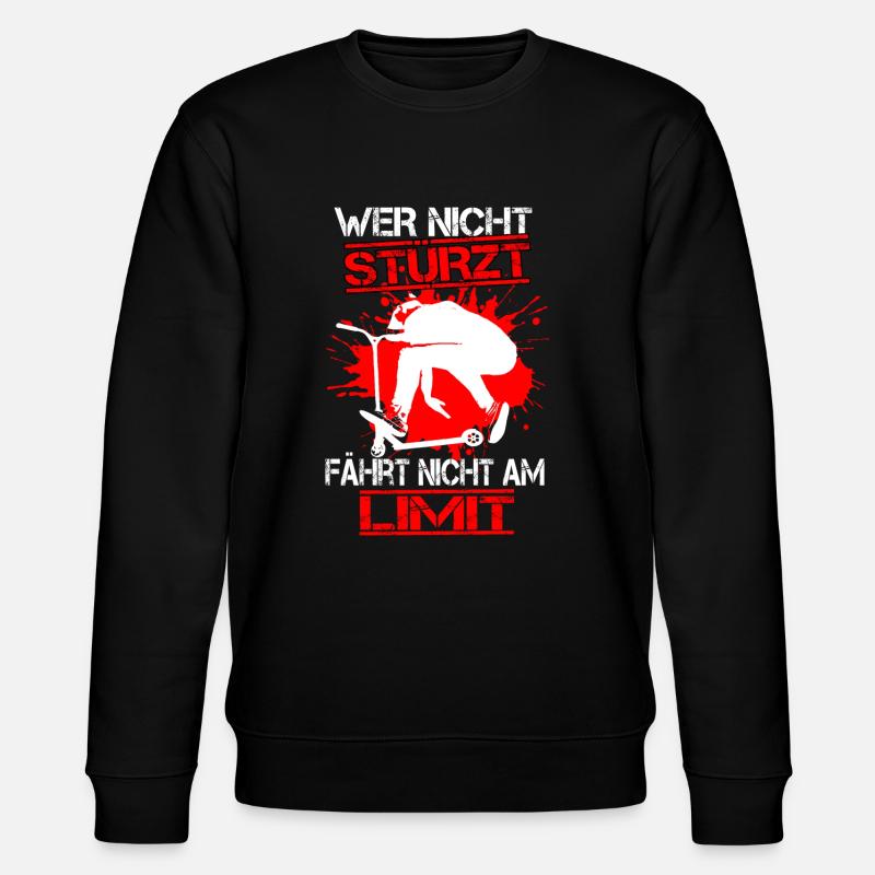 Stunt Scooter Tretroller Kinderroller Geschenk - Stanley/Stella Unisex Bio-Sweatshirt CHANGER  - Schwarz