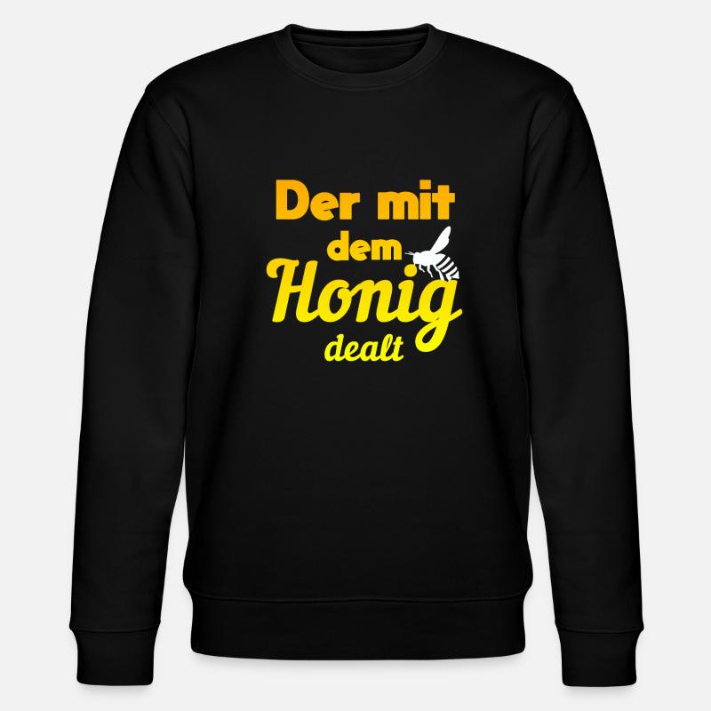 Imker Bienen Spruch Honig Geschenk - Stanley/Stella Unisex Bio-Sweatshirt CHANGER  - Schwarz