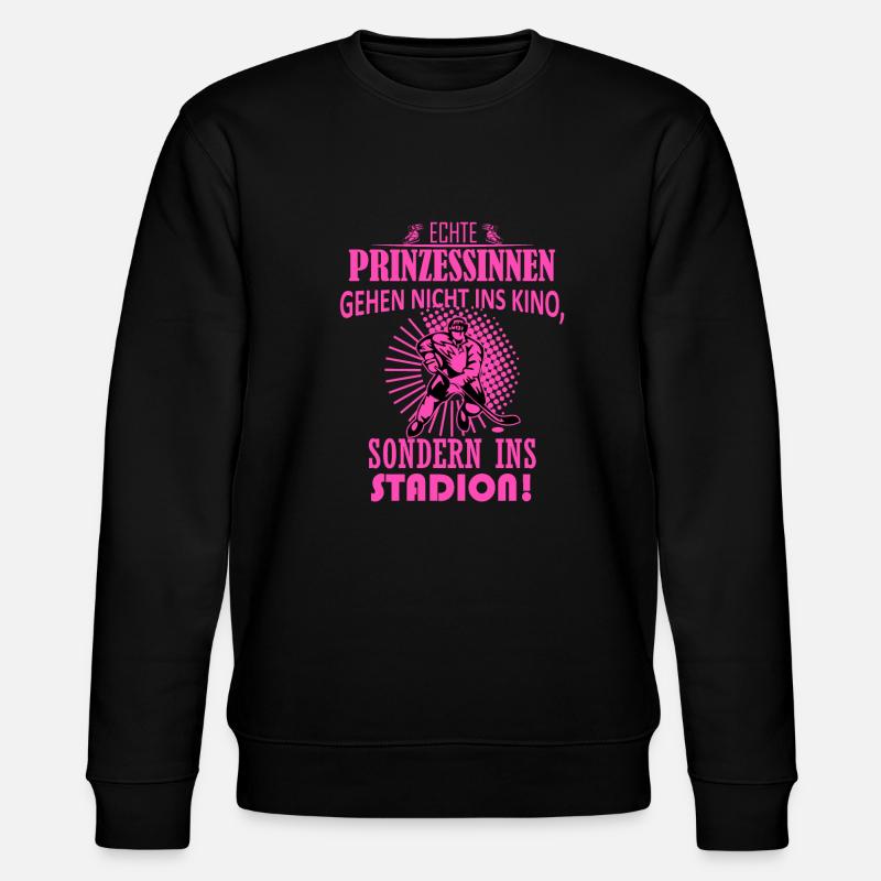 Eishockey eishockeyspielerin spruch geschenk - Stanley/Stella Unisex Bio-Sweatshirt CHANGER  - Schwarz