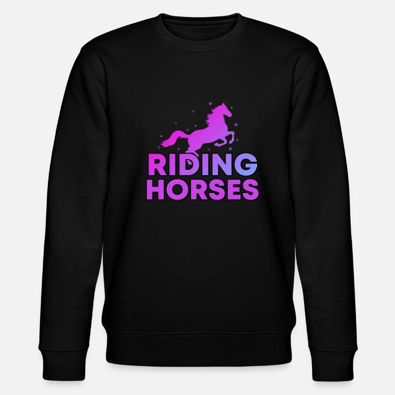 Pferde Reiten - Stanley/Stella Unisex Bio-Sweatshirt CHANGER  - Schwarz