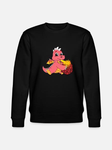 Cube dice game Dragon - Stanley/Stella CHANGER Unisex Organic Sweatshirt - black