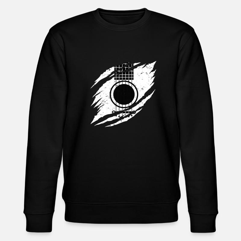 Guitar Guitars Gift - Stanley/Stella CHANGER Unisex Organic Sweatshirt - black