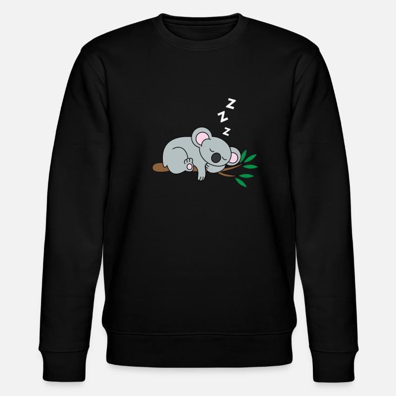 Schlafender Koala Bär - Stanley/Stella Unisex Bio-Sweatshirt CHANGER  - Schwarz