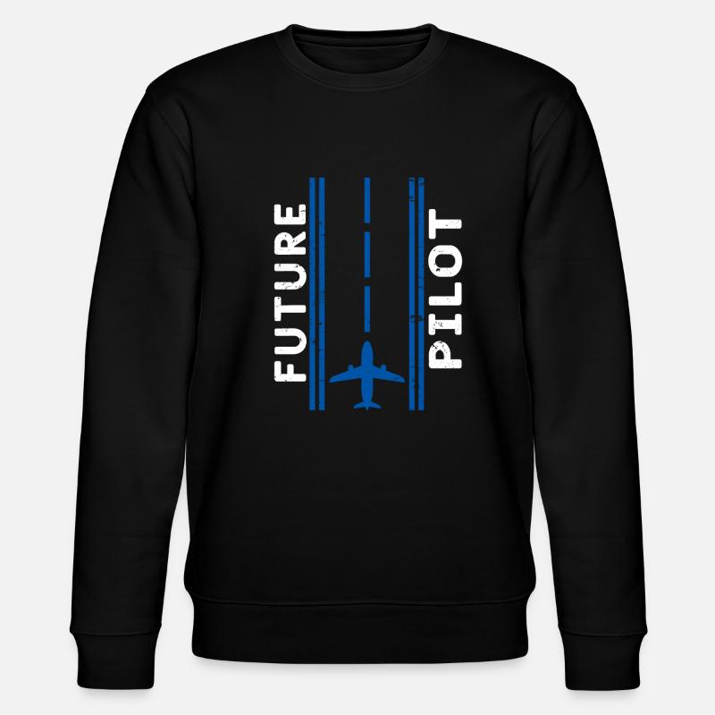 Pilot plane pilot - Stanley/Stella CHANGER Unisex Organic Sweatshirt - black