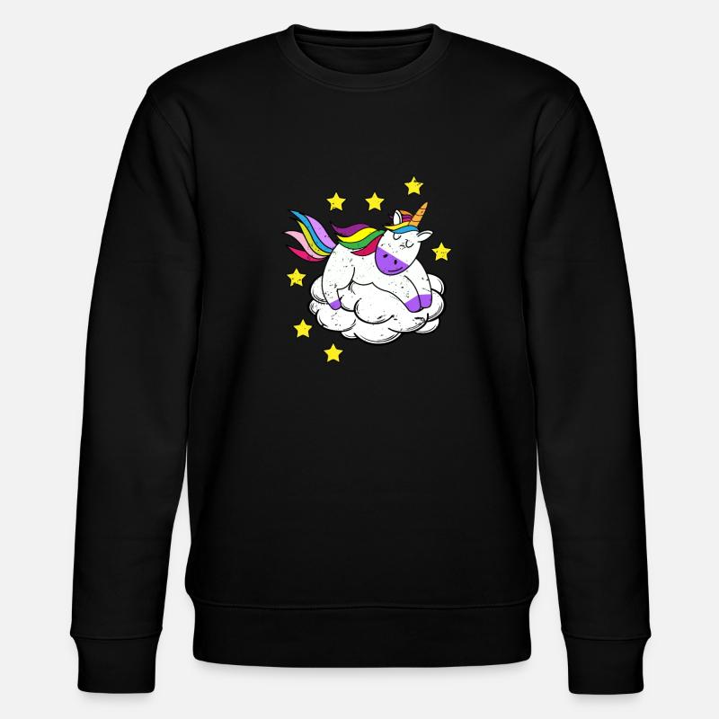 Einhorn Einhörner - Stanley/Stella Unisex Bio-Sweatshirt CHANGER  - Schwarz