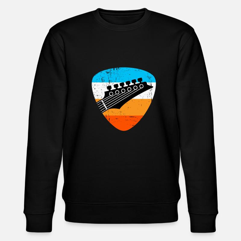 Retro Gitarre - Stanley/Stella Unisex Bio-Sweatshirt CHANGER  - Schwarz