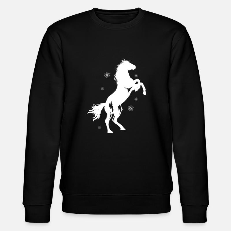 Chevaux à cheval - Sweat bio CHANGER Stanley/Stella Unisexe - noir