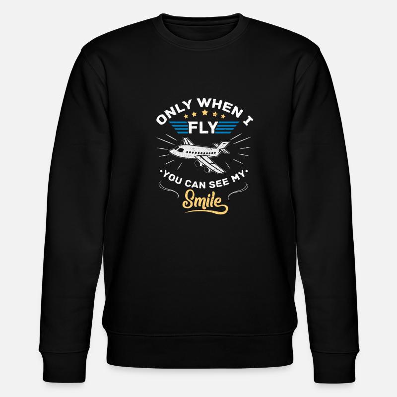 Pilot saying pilot - Stanley/Stella CHANGER Unisex Organic Sweatshirt - black