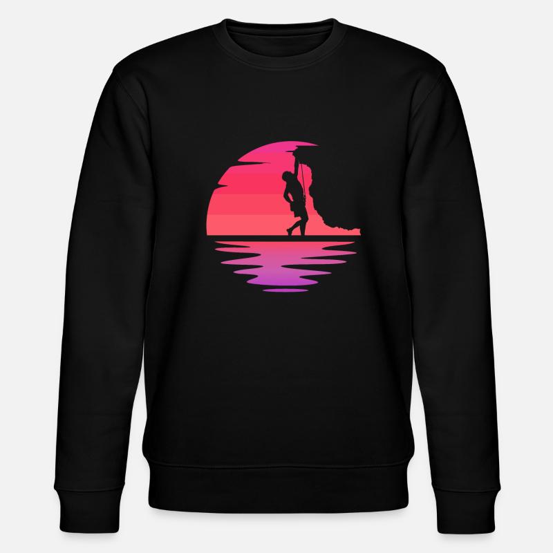 Climbing sunset gift - Stanley/Stella CHANGER Unisex Organic Sweatshirt - black