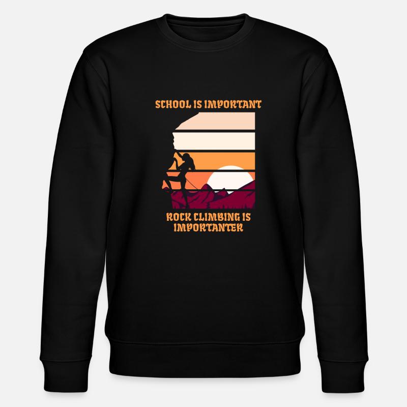 Lustiges Klettern Felsklettern - Stanley/Stella Unisex Bio-Sweatshirt CHANGER  - Schwarz
