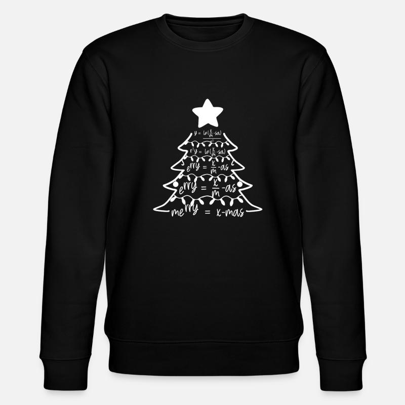 Mathe Mathematik Xmas Tree Weihnachtsgeschenk - Stanley/Stella Unisex Bio-Sweatshirt CHANGER - Schwarz