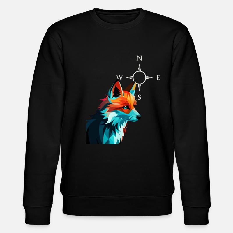 Focused fox Fox - Stanley/Stella CHANGER Unisex Organic Sweatshirt - black