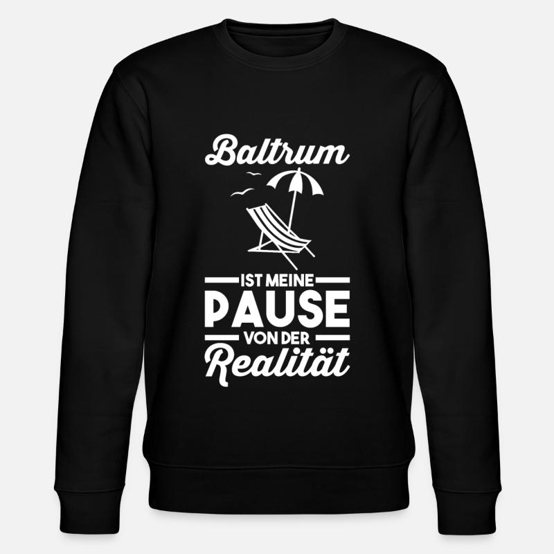 Nordsee Baltrum - Stanley/Stella Unisex Bio-Sweatshirt CHANGER  - Schwarz