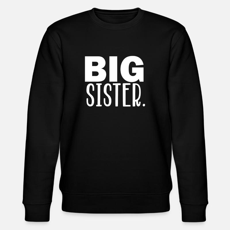 große Schwester - Stanley/Stella Unisex Bio-Sweatshirt CHANGER  - Schwarz