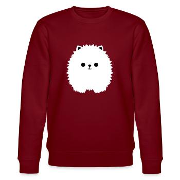 Zwergspitz V1 - Stanley/Stella Unisex Bio-Sweatshirt CHANGER  - Burgunderrot - Vorne - Nik (191cm) & Marisol (170cm)